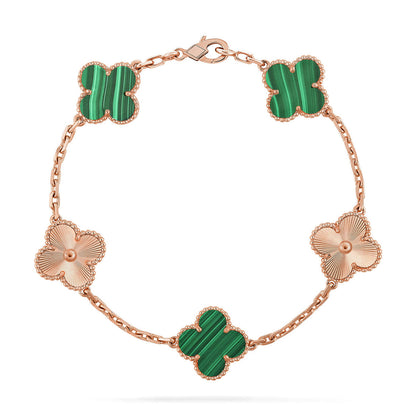 [⭐Seralia] CLOVER 5 MOTIF MALACHITE BRACELET COLLECTION