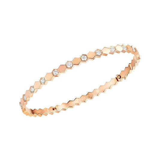 [⭐Seralia]BEE LOVE PINK GOLD DIAMOND BRACELET