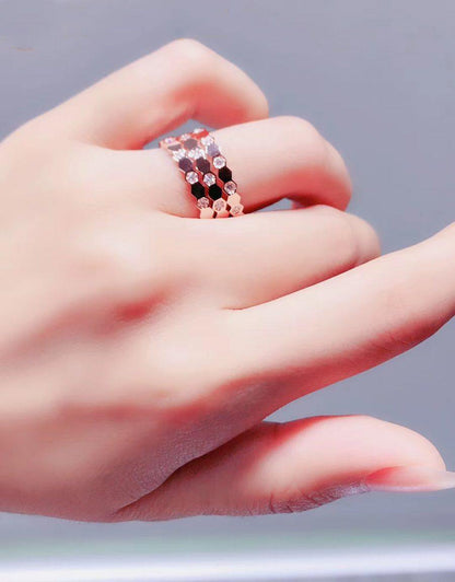 [⭐Seralia]BEE LOVE RING PINK GOLD DIAMOND