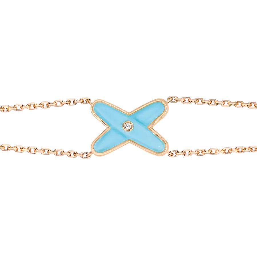 [⭐Seralia]JEUX BRACELET TURQUOISE PINK GOLD 1 DIAMOND