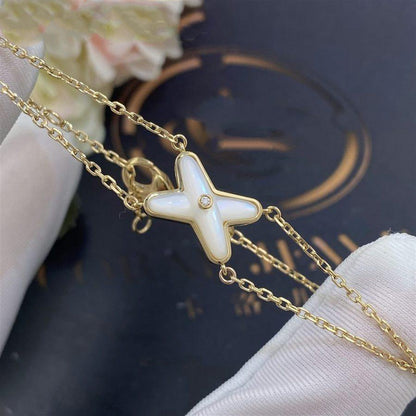[⭐Seralia]JEUX BRACELET WHITE MOP GOLD 1 DIAMOND