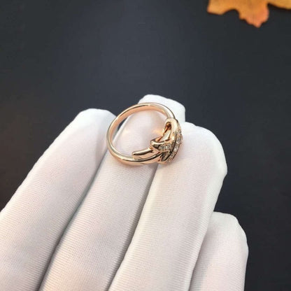 [⭐Seralia]JEUX DE PINK GOLD DIAMOND RING