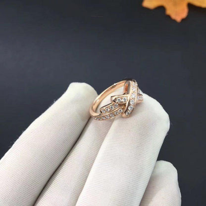 [⭐Seralia]JEUX DE RING PINK GOLD DIAMOND