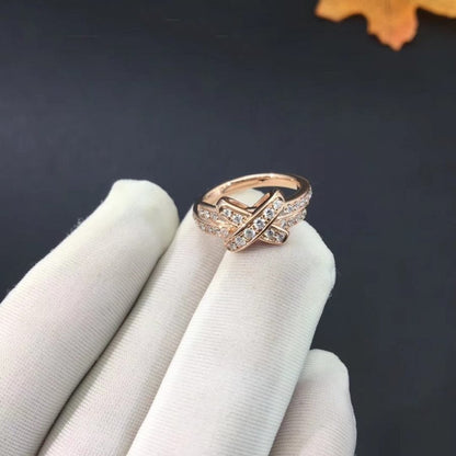 [⭐Seralia]JEUX DE RING PINK GOLD DIAMOND