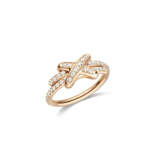 [⭐Seralia]JEUX DE RING PINK GOLD DIAMOND