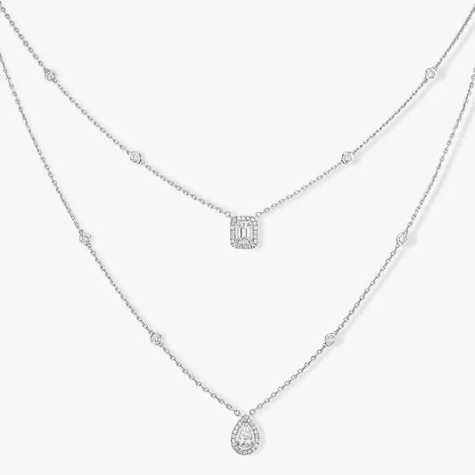 [⭐Seralia]Diamond Necklace My Twin 2 Rows