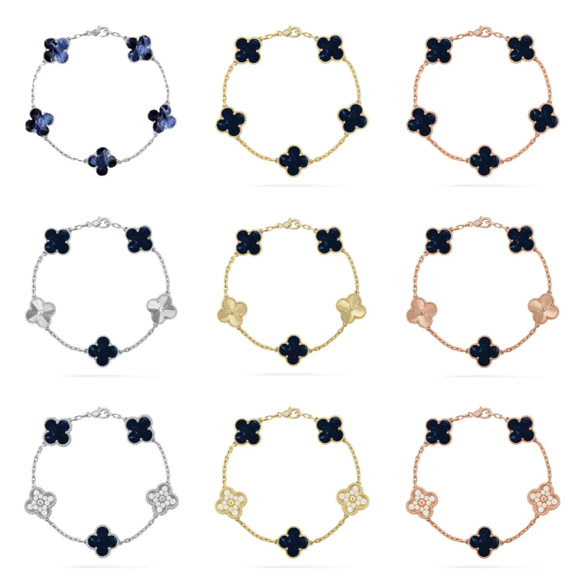 [⭐Seralia]CLOVER 5 MOTIF PIETERSITE BRACELET COLLECTION