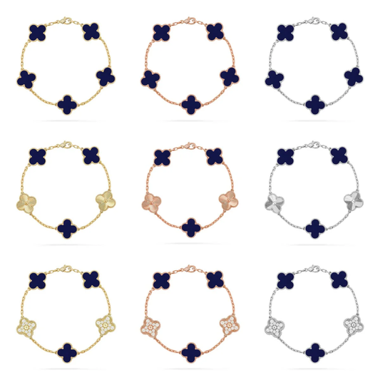 [⭐Seralia]CLOVER 5 MOTIF LAPIS LAZULI BRACELET COLLECTION