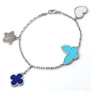 [⭐Seralia]LUCKY SPRING SILVER BRACELET 4 MOTIF