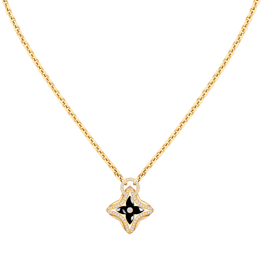 [⭐Seralia]STAR PEDANT PINK GOLD DIAMOND NECKLACE