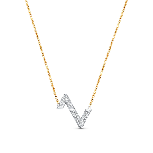 [⭐Seralia]VOLT SILVER DIAMOND PEDANT NECKLACE