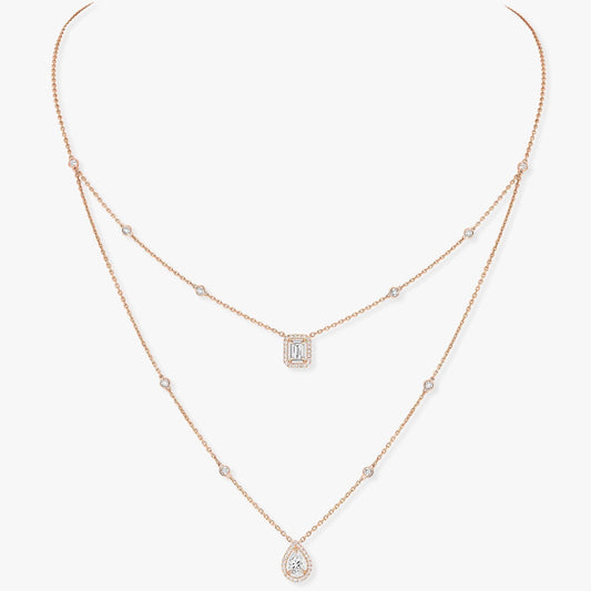 [⭐Seralia]MY TWIN 2 ROW DIAMOND NECKLACE
