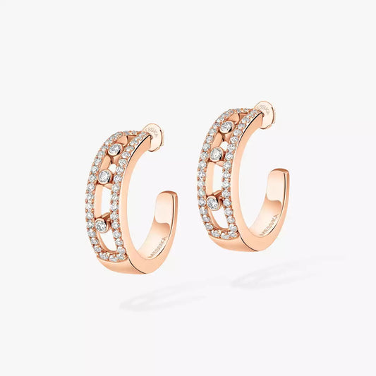 [⭐Seralia]Diamond Pave_ Hoop Earrings Move