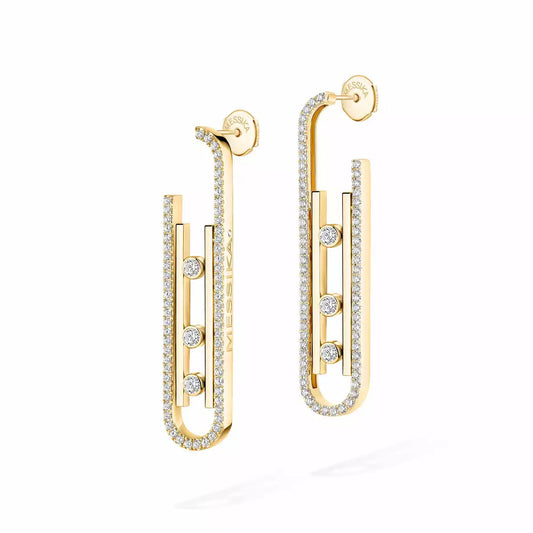 [⭐Seralia]Diamond Pendant Earrings Move 10Th