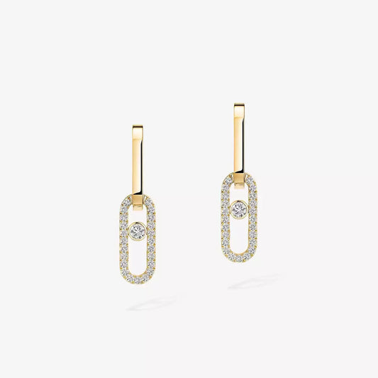 [⭐Seralia]Move Link Diamond Earrings