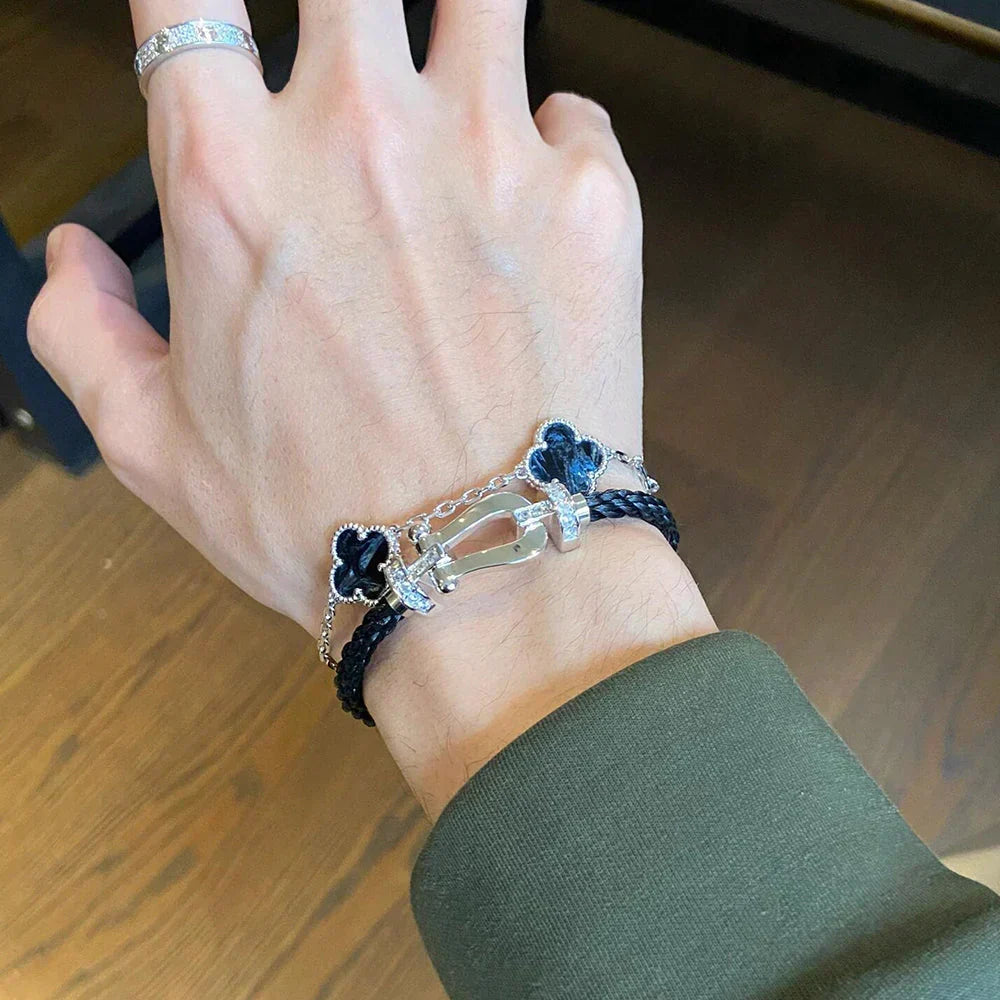 [⭐Seralia]CLOVER 5 MOTIF PIETERSITE BRACELET COLLECTION