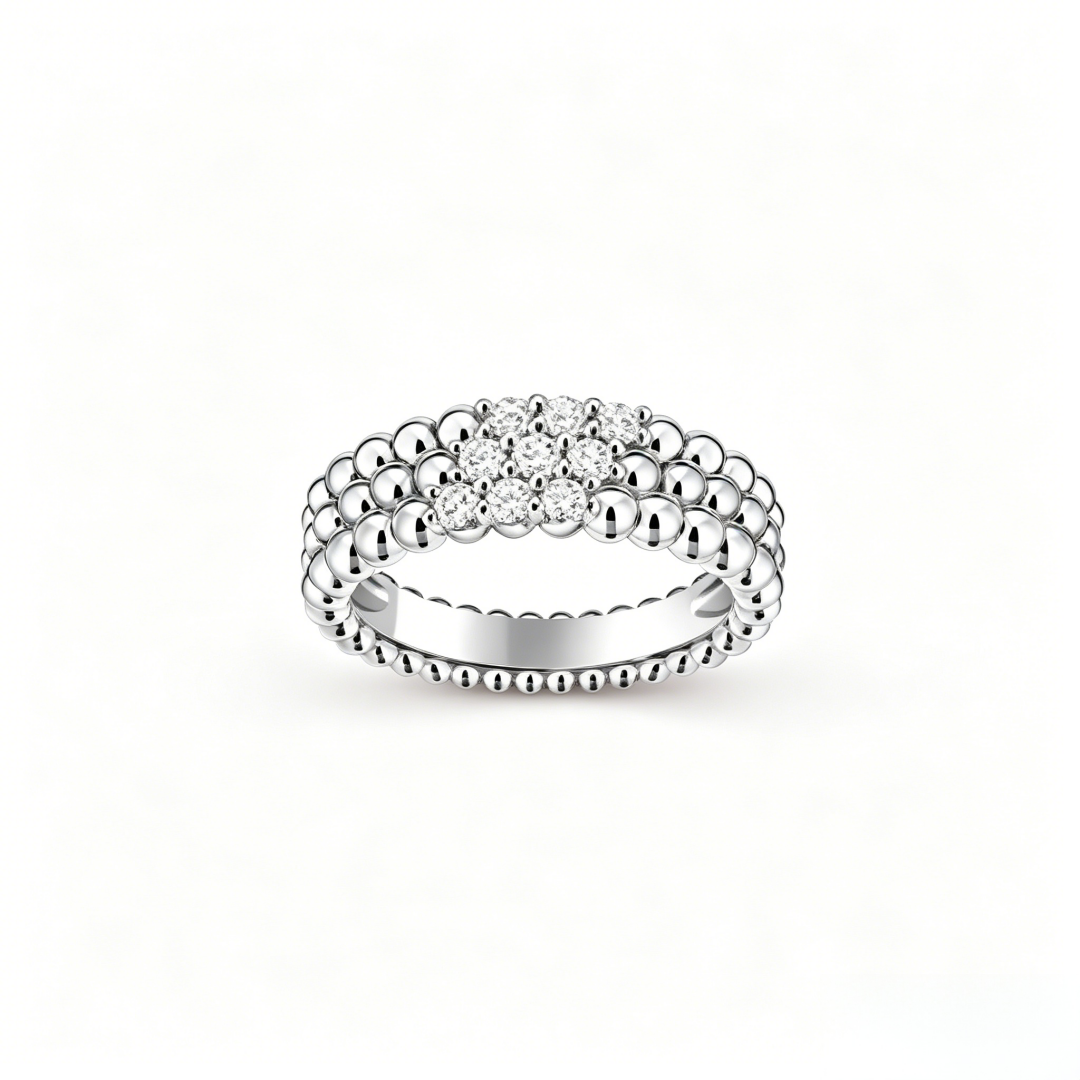 [⭐Seralia] THREE-ROW DIAMOND RING
