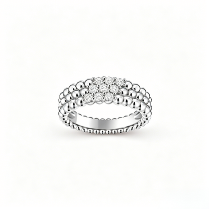 [⭐Seralia] THREE-ROW DIAMOND RING