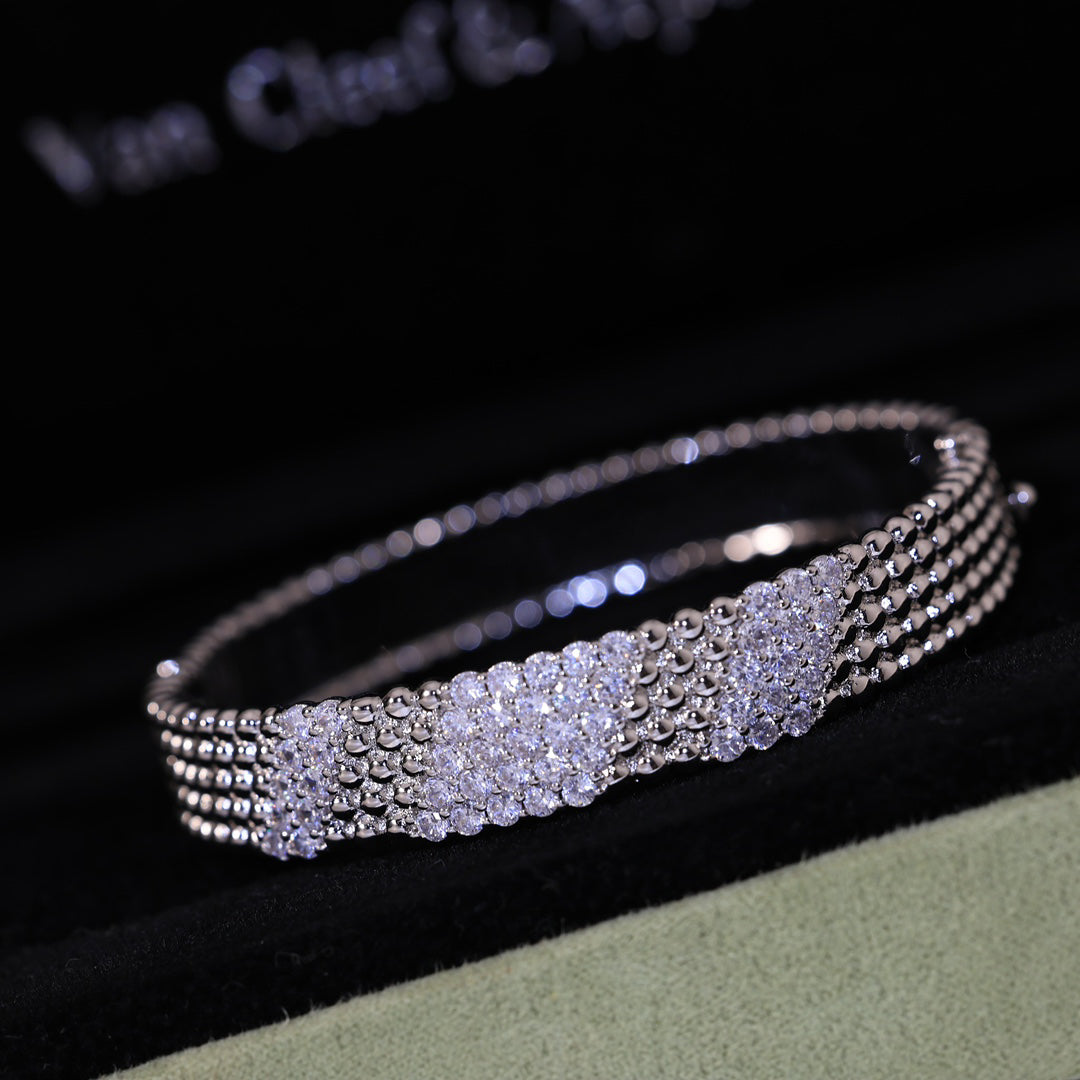 [⭐Seralia]  FIVE-ROW DIAMOND BRACELET