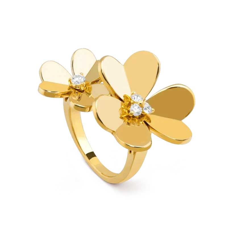 [⭐Seralia]CLOVER COMOS GOLD DIAMOND RING
