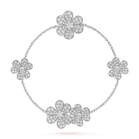 [⭐Seralia]FRIVOLE SILVER 5 FLOWERS BRACELET