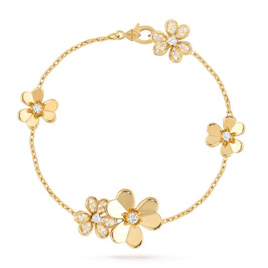 [⭐Seralia]FRIVOLE GOLD 5 FLOWERS BRACELET