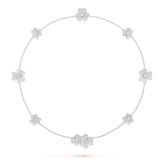 [⭐Seralia]FRIVOLE SILVER 9 FLOWERS NECKLACE