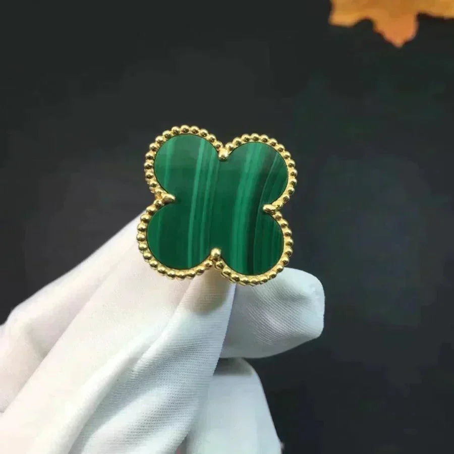 [⭐Seralia]CLOVER MALACHITE RING