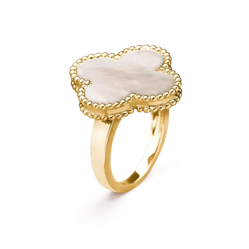 [⭐Seralia]CLOVER WHITE MOP RING