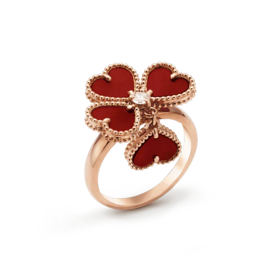 [⭐Seralia]SWEET CLOVER CARNELIAN RING