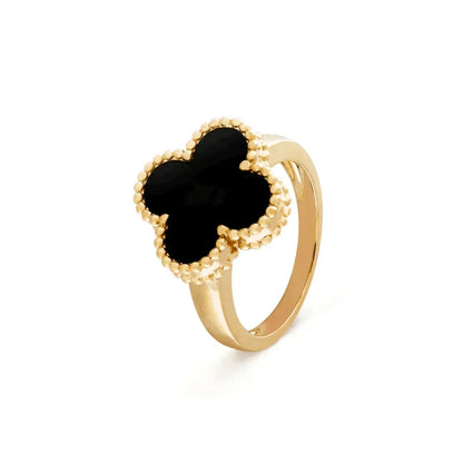 [⭐Seralia]CLOVER ONYX RING