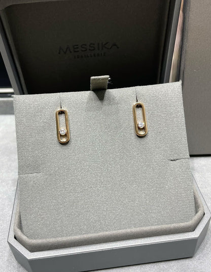 [⭐Seralia]MOVE UNO SMALL 1 DIAMOND EARRINGS