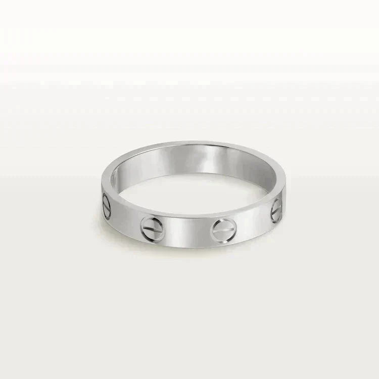 [⭐Seralia]LOVE RING 4MM 1 DIAMOND SILVER