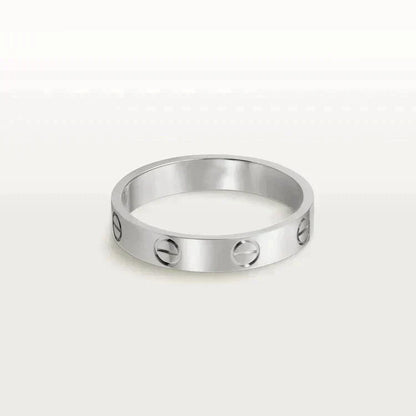 [⭐Seralia]LOVE RING 4MM 1 DIAMOND SILVER