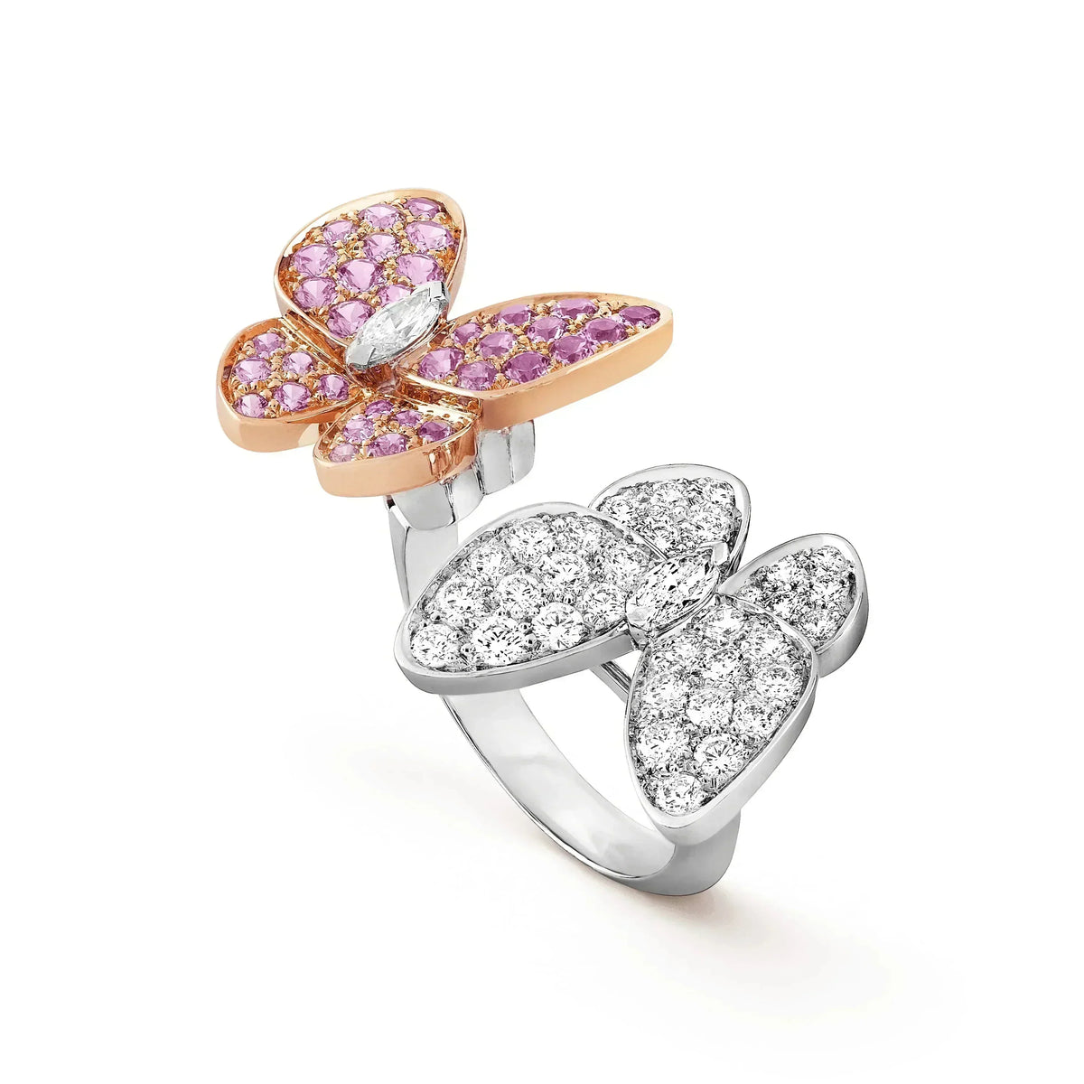 [⭐Seralia]TWIN BUTTERFLY DIAMOND RING