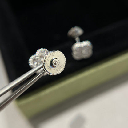 [⭐Seralia]CLOVER MINI DIAMOND STUD EARRINGS