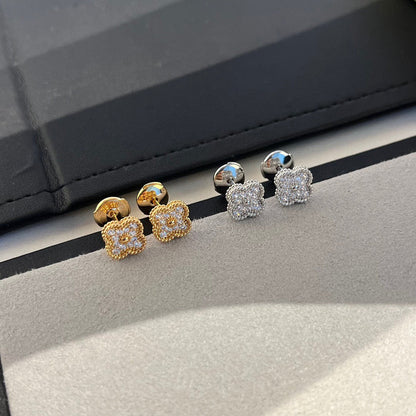 [⭐Seralia]CLOVER MINI DIAMOND STUD EARRINGS