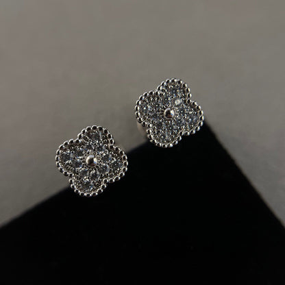 [⭐Seralia]CLOVER MINI DIAMOND STUD EARRINGS